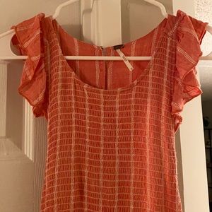 Free People summer striped salmon dress XS